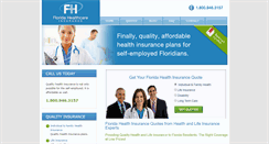 Desktop Screenshot of floridahealthcareinsurance.com
